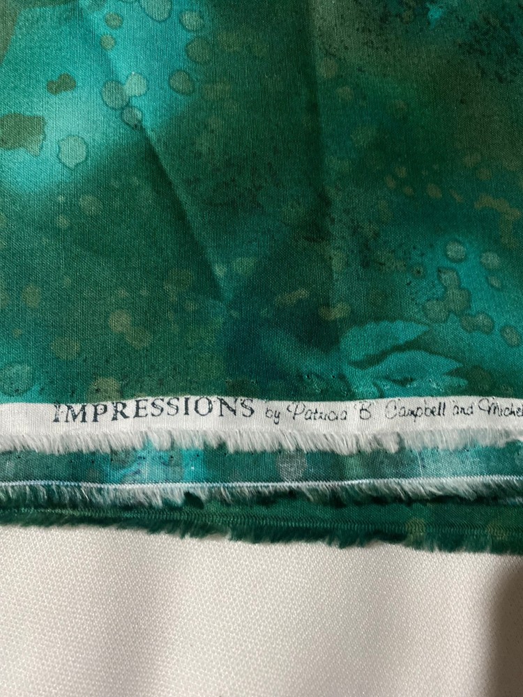 Benartex Impressions batik cotton print fabric/shades of green 38″ x 44″