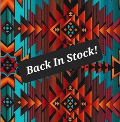 “Desert Dream” In Turquoise•Southwest Blanket Fabric-Cotton•1yd•BTY•GORGEOUS!