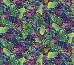 Multi Packed Butterfly Wings Metallic, Timeless Treasures BTY 44 Inches Wide