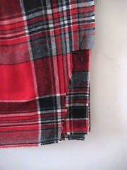 Vintage Lightweight Wool Plaid Check Fabric 150cm wide x 1.3 meters