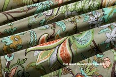 Indian 5 Yard Fabric Cotton Dress Material Sanganeri Floral Print Hand Block