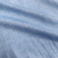 Soft Breathable Blue Cotton Linen Herringbone Fabric Summer Shirts Over Material