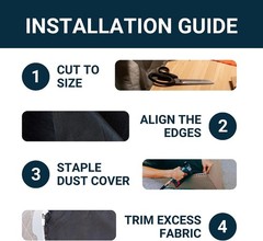 Versatile Black 36-Inch Upholstery Dust Cover – Stretch Fit & Water Resistant