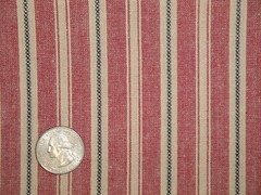 Americana Vintage Collection Red Stripe Homespun Quilt Apparrel Sewing Fabric