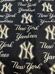 VTG 2015 MLB New York Yankees Logo Print by Fabric Traditions 29″X18″ BTFQ
