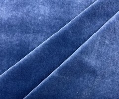 KRAVET PLUSH MOHAIR STEEL BLUE VELVET WOOL MULTIUSE FABRIC BY YARD 55″W