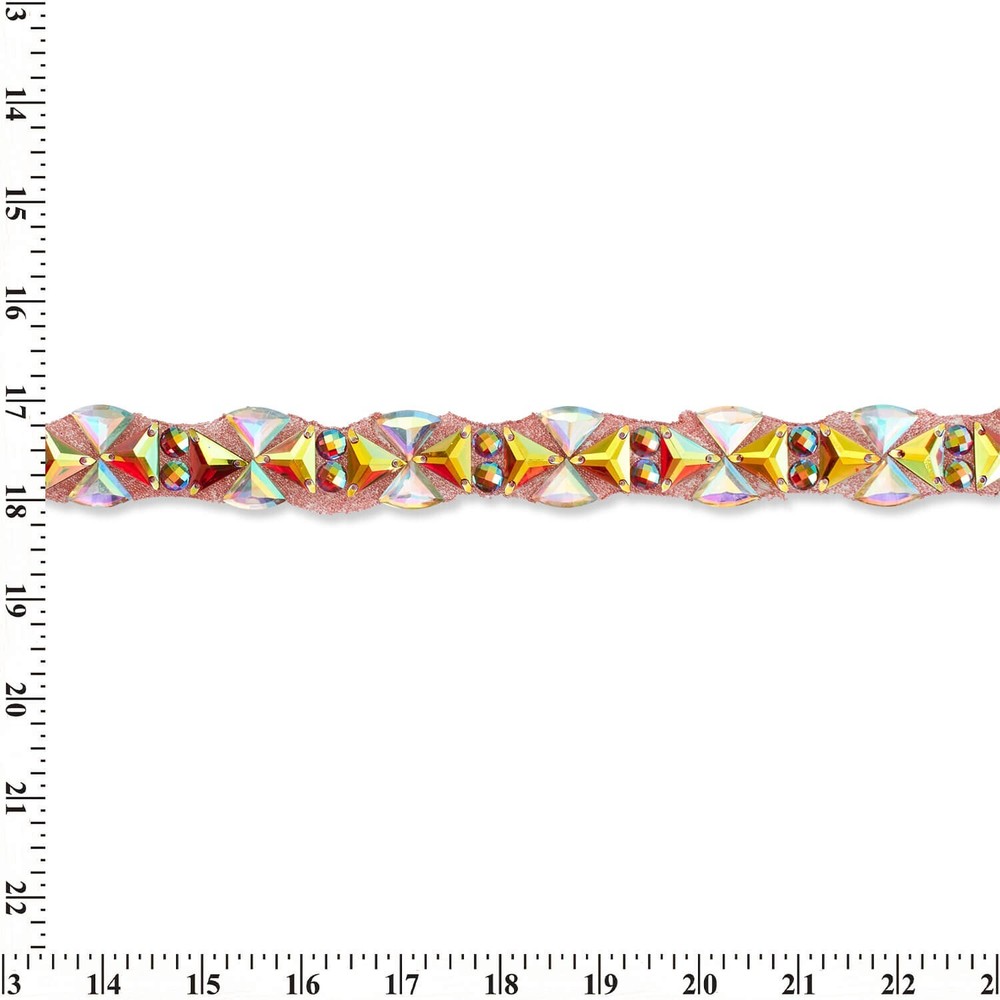 Cross Resin Rhinestone Iron On Gel Backed Trim Sold By The Yard