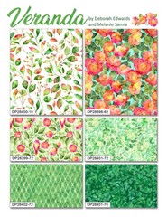 Northcott – Veranda – Packed Leaves – Light Green, Fabric BTY