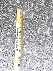 Dove Gray – Blazin’ Bandana 100% cotton fabric by the yard 36 x 44 – Light Gray