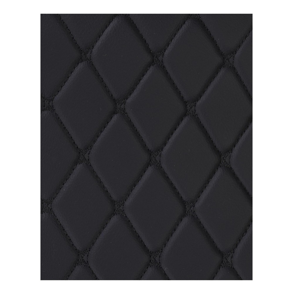 Soft Quilted Diamond PU Faux Leather 6mm Foam Back Fabric Car Upholstery By Yard
