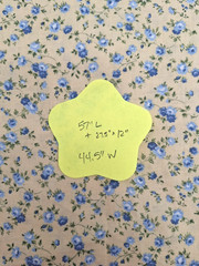VTG Fabric Cotton Quilting 57×45″ Joan Kessler Mini Blue Floral on Pastel Yellow