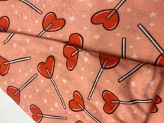 100% Knitted Cotton Jersey 260gsm- Digitally Printed Valentine’s day Pattern Lol