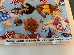 2005 Loralie Harris Designs BATHING BEAUTIES Fabric 2 Yard USA Pattern #977 HTF