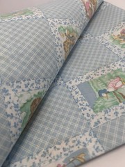 80’s Blue Beatrix Potter 3 Yards cotton fabric Vintage 108” X 44”
