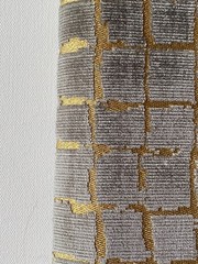 Threads Odyssey Bronze/Mole Designer Fabric Remnant 24×24″