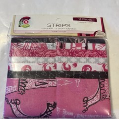 Fabric Editions Paris Fabric Strips 14 Pc 2.5” x 42” Cotton Quilt Jelly Roll