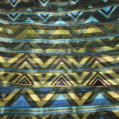 Jo-Ann Fabrics 2-7/8yd+ Sheer & Shiny Striped Fabric Ethnic Boho ~43″x~103″