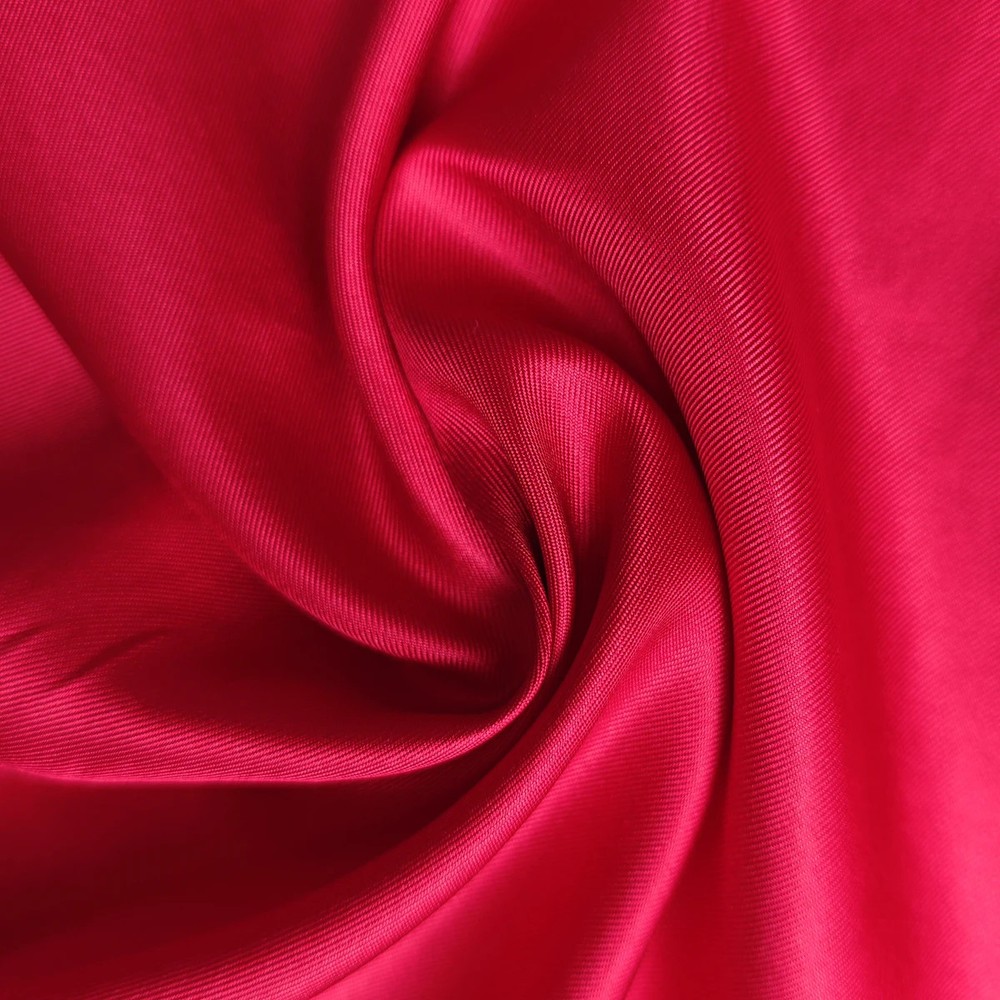 Burgundy Red Natural Silk Twill Fabric 44”Wide 15MM Natural Twill Silk Material