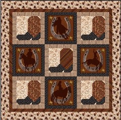 “Spurs & Spirits” Cowboy Pillow Panel, Western Fabric! 1yd•BTY•Cotton•Fast Ship!