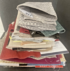 Fabric Samples Square Jab, Kufri, Carlucci Lot of 70 PC Multi Color Design