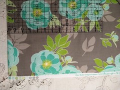 Riley Blake Cotton Fabric Cottage Garden The Quilted Fish Gray Aqua Bold Floral