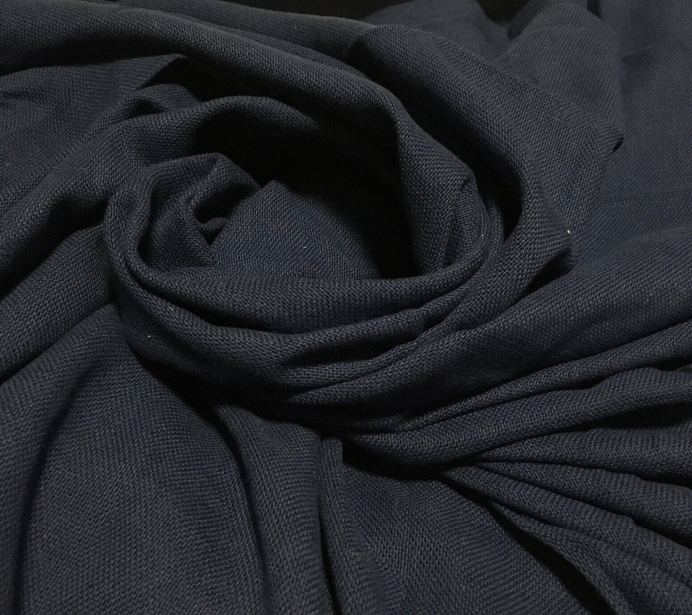 Navy Blue Semi-Sheer Lawn Cotton Fabric. Width 55″. Sold by piece-4 yard (SP7)
