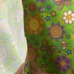 QT Fabrics Dan Morris 2021 Floral Sun Butterfly Green Fabric 44×76 Cotton Blend