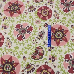 BRAEMORE SILSILA CHERRY BLOSSOM RED SUZANI FLORAL LINEN FABRIC BY YARD 54″W