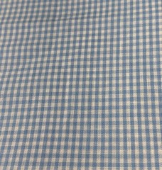 Blue White Gingham Cotton Fabric 1/2 yard x 44″ Sewing Crafting Quilting