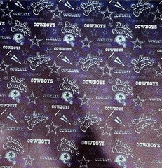 Cowboys FAUX LEATHER SHEET 8″ x 12″ 1080109 Dallas Football LITCHI TEXTURE