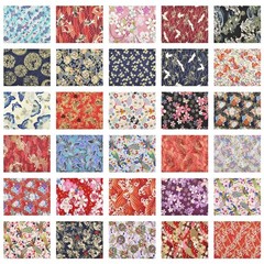 30Pcs 8″x 10″ Fat Fabric Square Quilting Cotton Pre-Cut Bundles Japanese Styl…