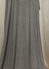 100% Rayon Knit Black White Horizontal Striped Fabric By the Yard 60″ Wide