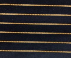 SILVER STATE LEXINGTON STRIPE EBONY BLACK GOLD VELVET FABRIC BY THE YARD 54″W