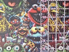 Custom Printed Faux Leather Vinyl Roll Toddler Tv Show S. Street Zombie 12×54