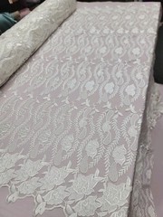 Off White Guipure Venice Medium to Heavy Weight Lace Fabric by the Yard Floral