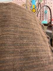 Vintage Handwoven Fabric Bundle Plaid Stripe Primitive Patchwork Cotton 10 pcs