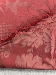 Red Floral Fabric Damasco Ruby Cotton 1.5 Yd x 57″ Remnant Fabric Upholstery