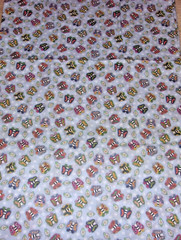 Nearly 6 yards Fabric Cotton Whimsical Butterflies Light Blue Background 44″ W