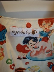 Tigerbaby Size 4 Romper Suit Vintage Print Michael Miller Candy Shop Fabric