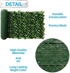 58in Artificial Faux Ivy Laurel Leaf Privacy Fence Panel Home Wall Hedge Decor