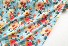 By Yrd 3D Floral Viscose Rayon Material Fabric Dress Robe Soft Breathable Cotton