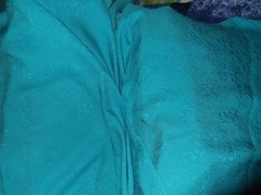 TURQUOISE BLUE SILK JACQUARD CREPE FABRIC, 120cm wide NEW, EVENING,BRIDAL, AUST