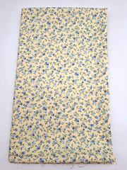 VTG Fabric Cotton Quilting 57×45″ Joan Kessler Mini Blue Floral on Pastel Yellow