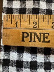 Black And White 3/8 Inch Checked Medium to Heavy Weight Cotton Material 70 X 56