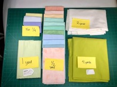 Quilters Fabric Project Bundle 13.25 yds Pastels Green Blue, Quilting Treasures