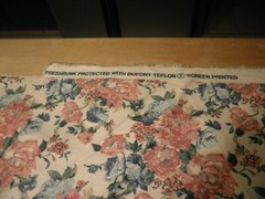 Floral Screen Print Upholstery/Drapery Home Decor Dupont Coated Fabric 5 1/2 Yd