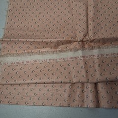 Vintage 1990s Upholstery Fabric Material Margin Designs Peach Blue Floral 33×55″
