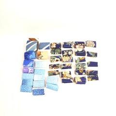 Lot of Blue Brown Floral Fabric Strips Jelly Roll Quilting Craft Cotton 2.75″