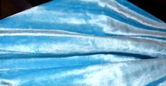 TURQUOISE STRIPED VELBOA 100% POLYESTER SHORT PILE FAUX FUR 19×60 INCHES