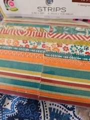 Creative Cuts Cotton Fabric Strips 2.5″ x 42″ 28 Pieces 2 packs & 2 Yrds Fabric